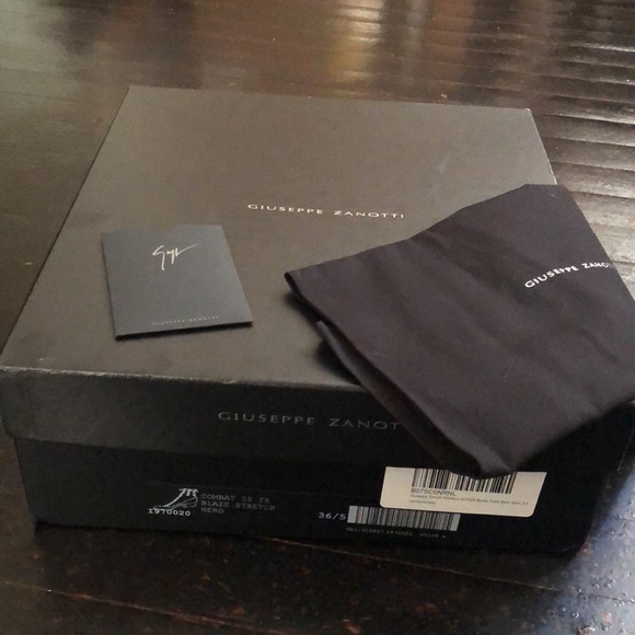 Giuseppe Zanotti Zip Up Combat Boots in Black Size 6.5 - Picture 8 of 13